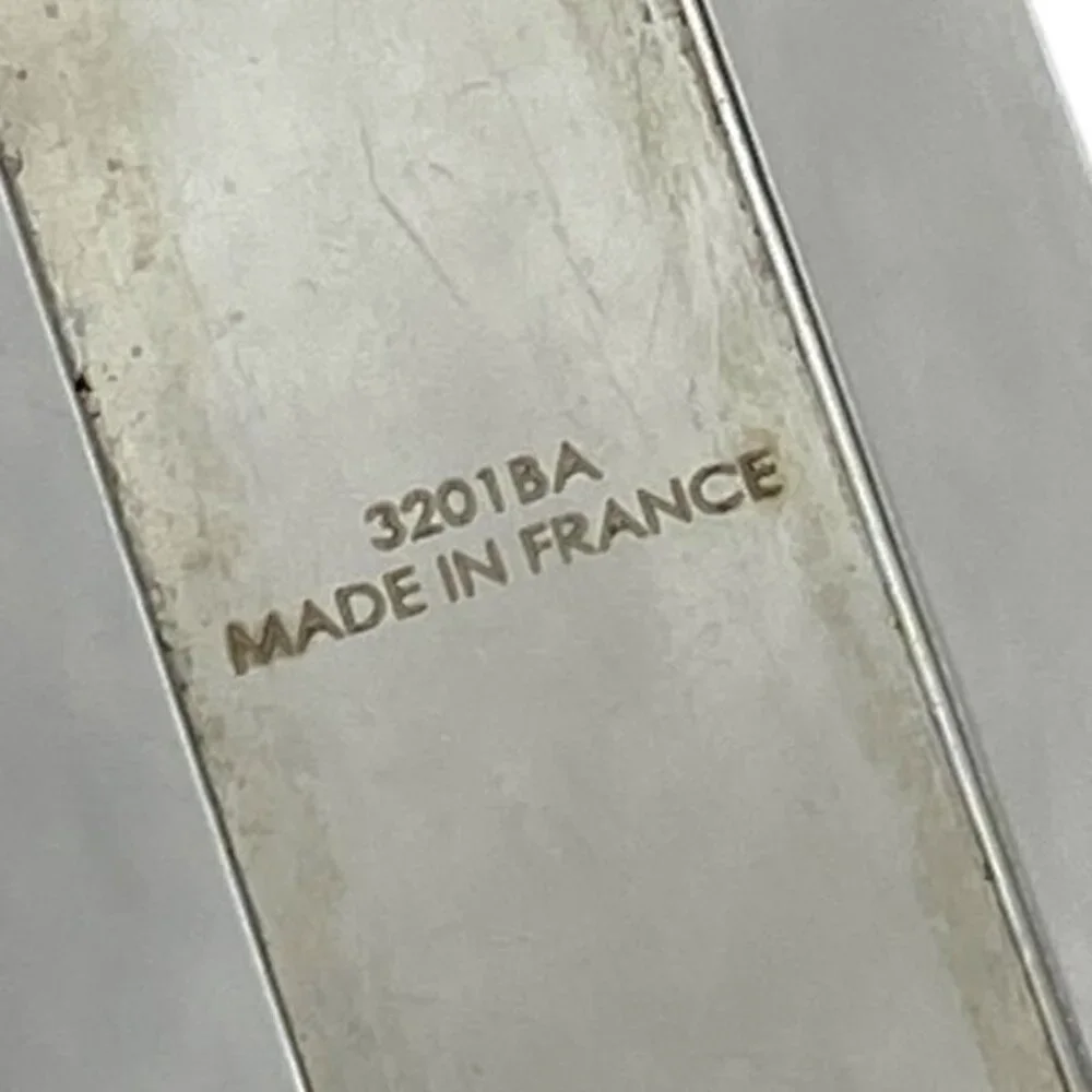 Cartier C De Decor Money Clip Accessory Logo Pattern Metal Silver